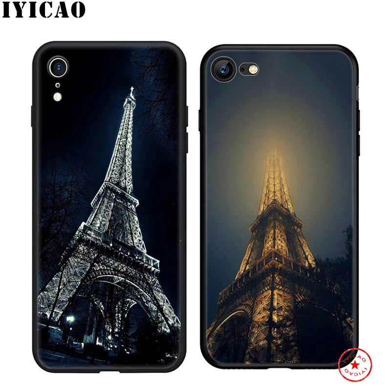 IYICAO Эйфелева башня Мягкий чехол для телефона iPhone 11 Pro XR X XS Max 6 6S 7 8 Plus 5 5S SE