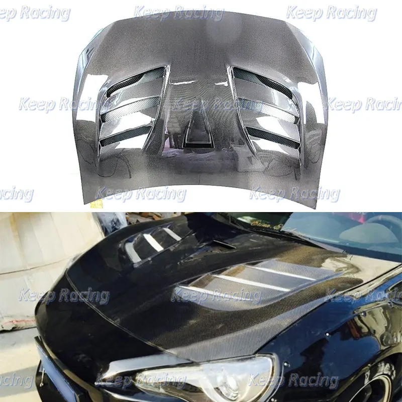 VRS стиль углеродное волокно ВЕНТИЛИРУЕМЫЙ КАПОТ с нижним дождевиком для FT86 BRZ GT86