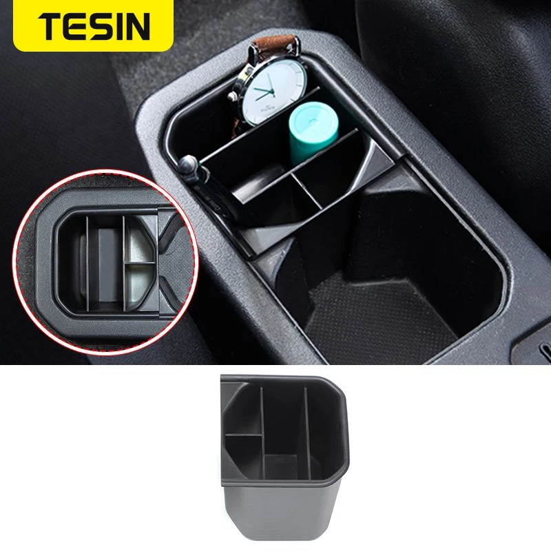 

TESIN ABS Car Gear Shift Water Cup Holder Storage Box Organizer Tray for Suzuki Jimny JB74 2019 2020 2021 Interior Accessories