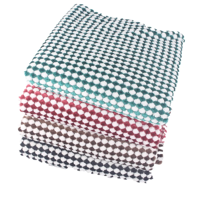 

Короткая плюшевая фланелевая ткань 50 см * 160 см, супермягкая ткань в горошек для шитья, домашний текстиль ручной работы, ткань для игрушек, пл...