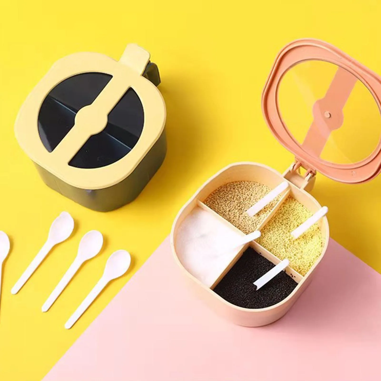 Соль и перец банка для специй с прозрачной крышкой контейнер приправы хранения