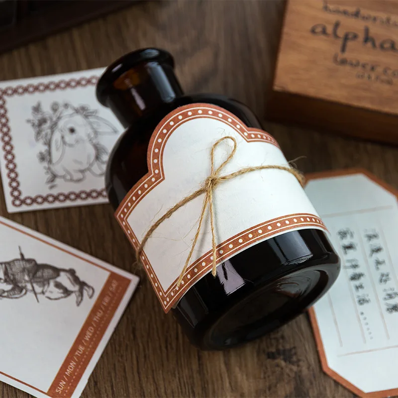 

Mohamm 40Pcs Alice Frame Sticky Note Portable Memo Decoration Scrapbooking Paper Creative Stationary School Supplies