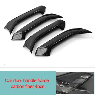 indoor handle cover Для фары для Volkswagen Jetta Sagitar карбоновая Автомобильная дверная ручка 4 шт - Цвет: indoor handle cover