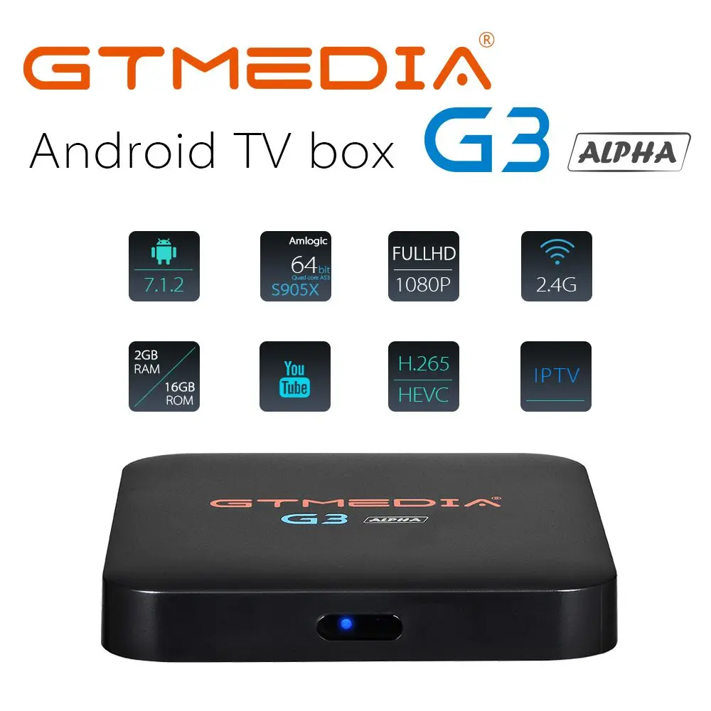 Бразильская IP ТВ оригинальная GTMEDIA G3 ТВ приставка Smart 4K Ultra BT4.0 Android 7,1 2G/16G wifi Google Cast Netflix DRM Widevine L1 ТВ приставка