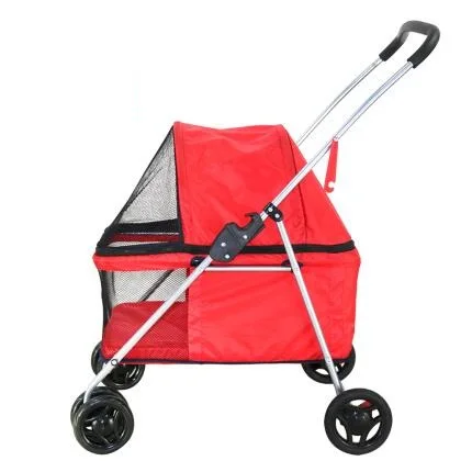 

Large Dog Pet Stroller Four Wheel Light and Simple Folding Collapsible Car