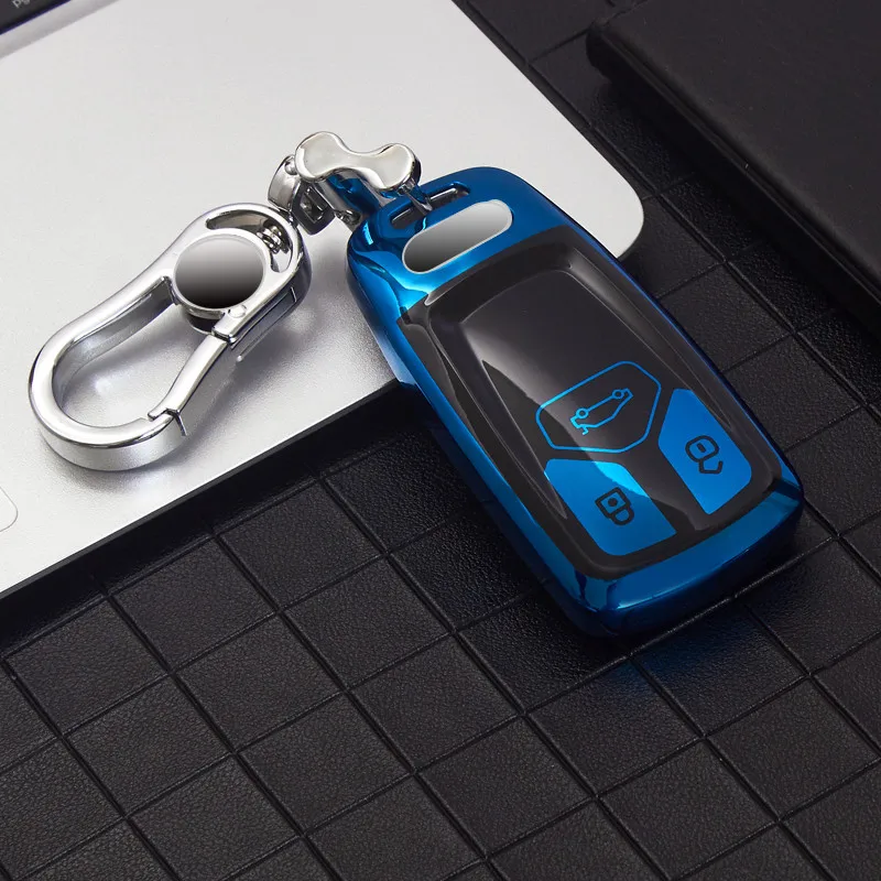 

Автомобильный Стайлинг ТПУ Smart Cover чехол для Audi A4 Новый A4L A5 Q7 A6L QT S5 S7 TTS автоматической защиты оболочки аксессуары брелок для ключей