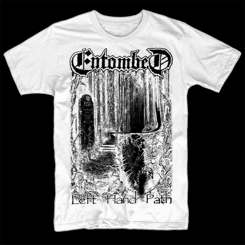 

Entombed - Left Hand Path T shirt WHITE death metal