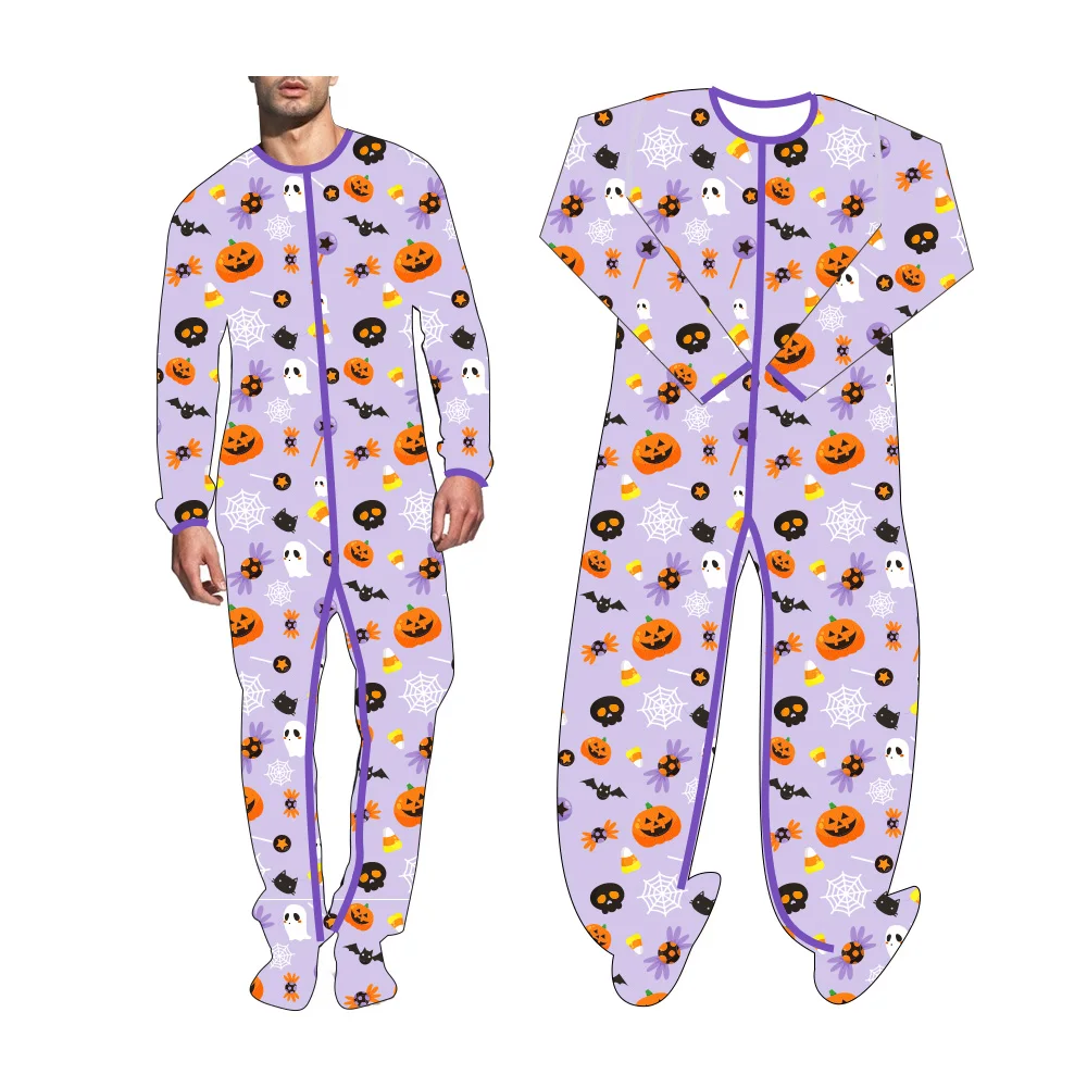 2021 Halloween Newest Adult Sleeper Bodysuit Men Pajamas Onesie Adult Pyjama Diaper Long Sleeve Jumpsuit Female Sleepwear DDLG