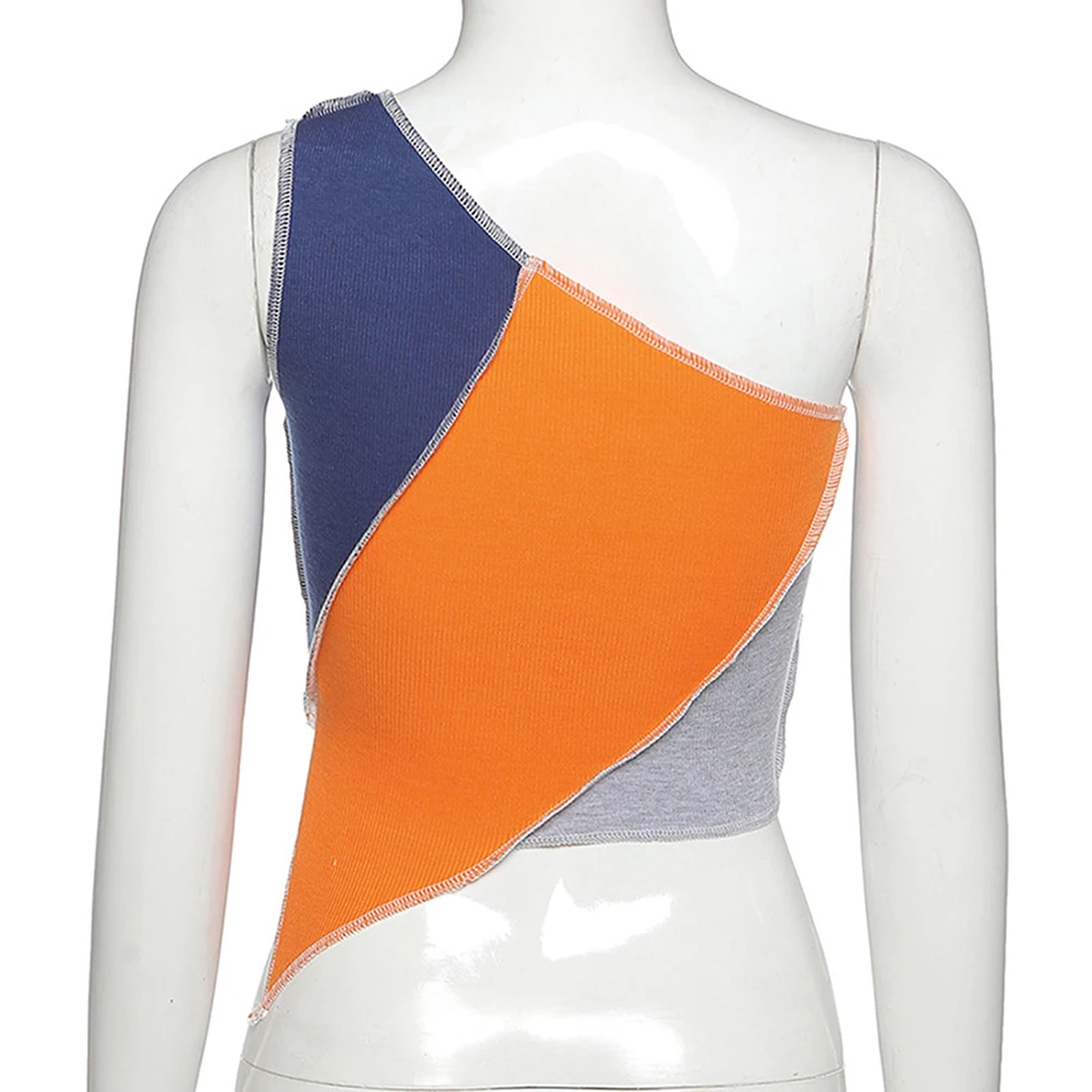 

Sleeveless Tops Camisole Bottoming Vest Women Versatile Sexy Slimming Sloping Shoulders Base Self-Cultivation Short Crop Tops