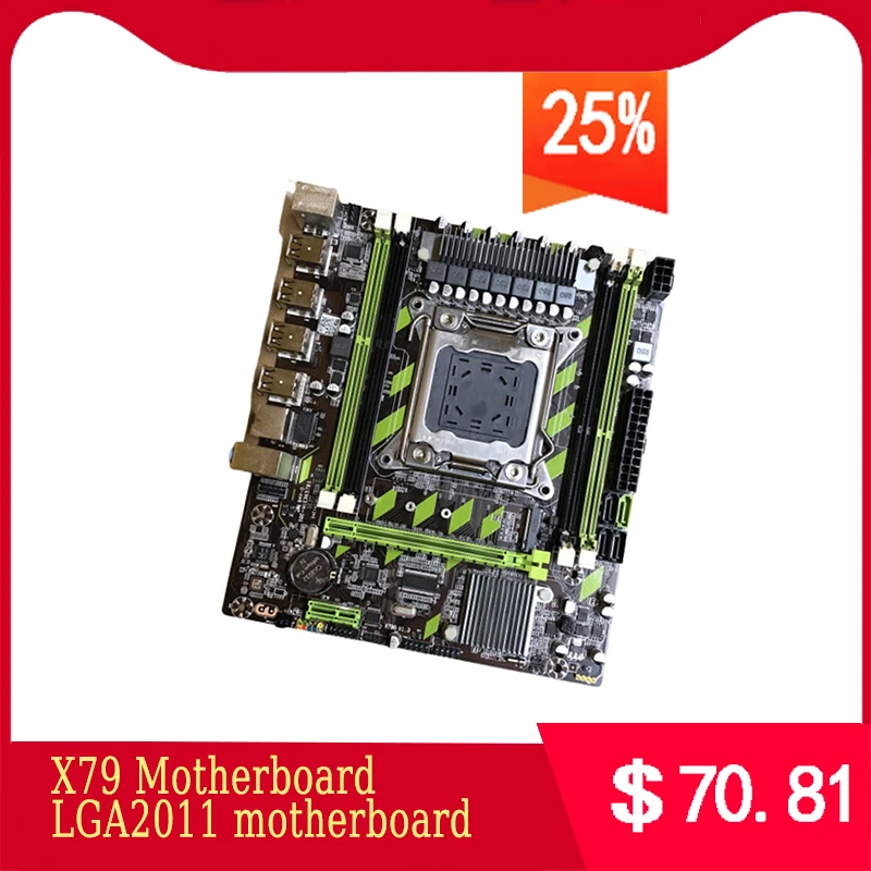 

In Stock X79 Motherboard LGA2011 motherboard X79 chip support DDR3 REGECC memory and Xeon E5 Processor SATA3.0 M.2