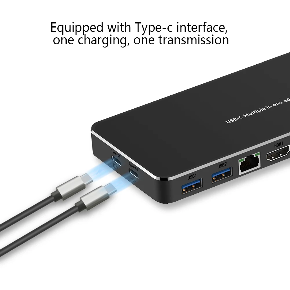 9 в 1 USB C концентратор тип-c для аудио VGA DP HDMI RJ45 Vision USB3.0 9 в 1 удлинитель концентратор конвертер док-станция для Macbook S8 Dex