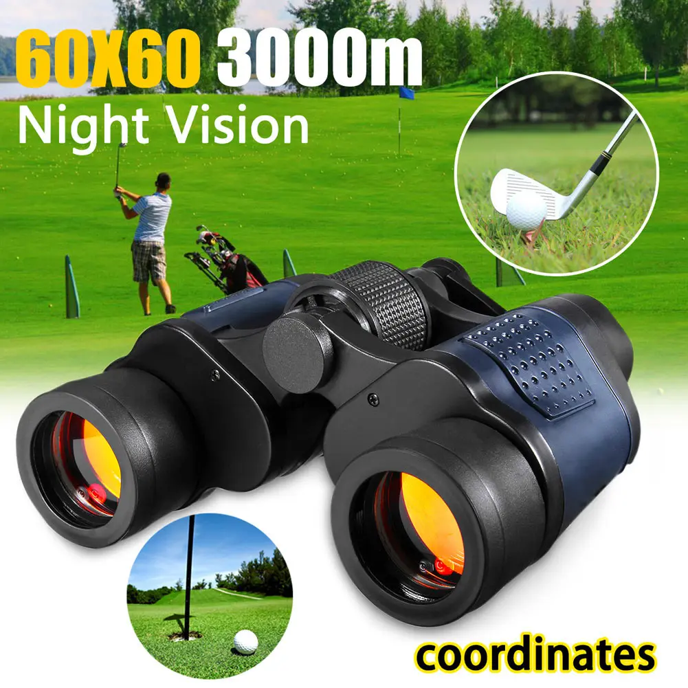 

60X60 Zoom Day/Night Vision Outdoor HD Binoculars Hunting Telescope with Case &T8