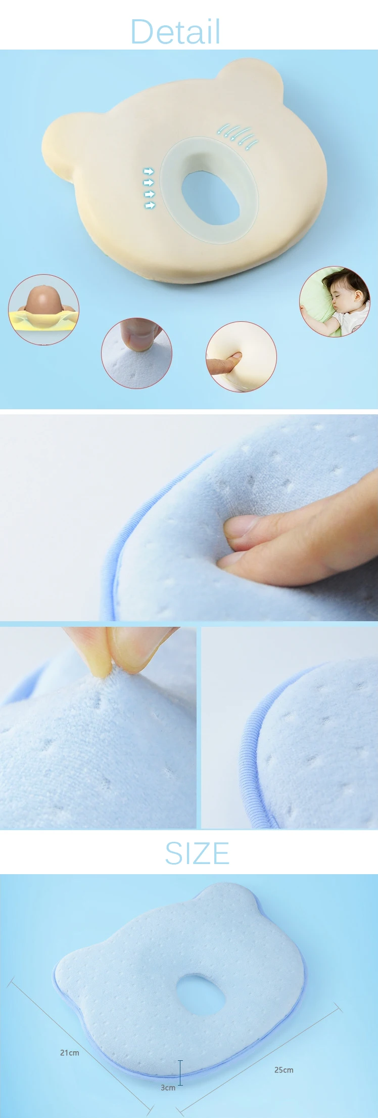 Memory Foam детские подушки дышащие детские подушки определенной формы для предотвращения плоской головы эргономичная подушка для новорожденного almofada infantil 0~ 12 м