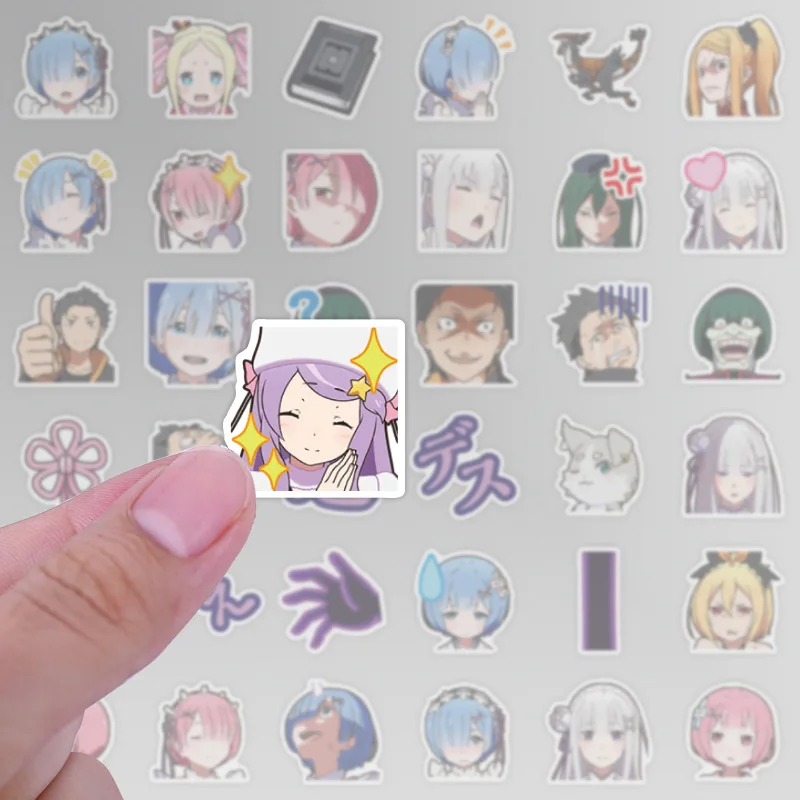 Для выведения токсинов 40 шт Аниме RE:ZERO Стикеры 3 4 см является допустимой милые Emilia