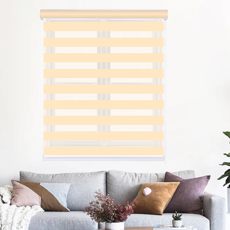 

Bedroom decoration window treatment colorful 85% shading zebra blinds custom size popular and easy to install