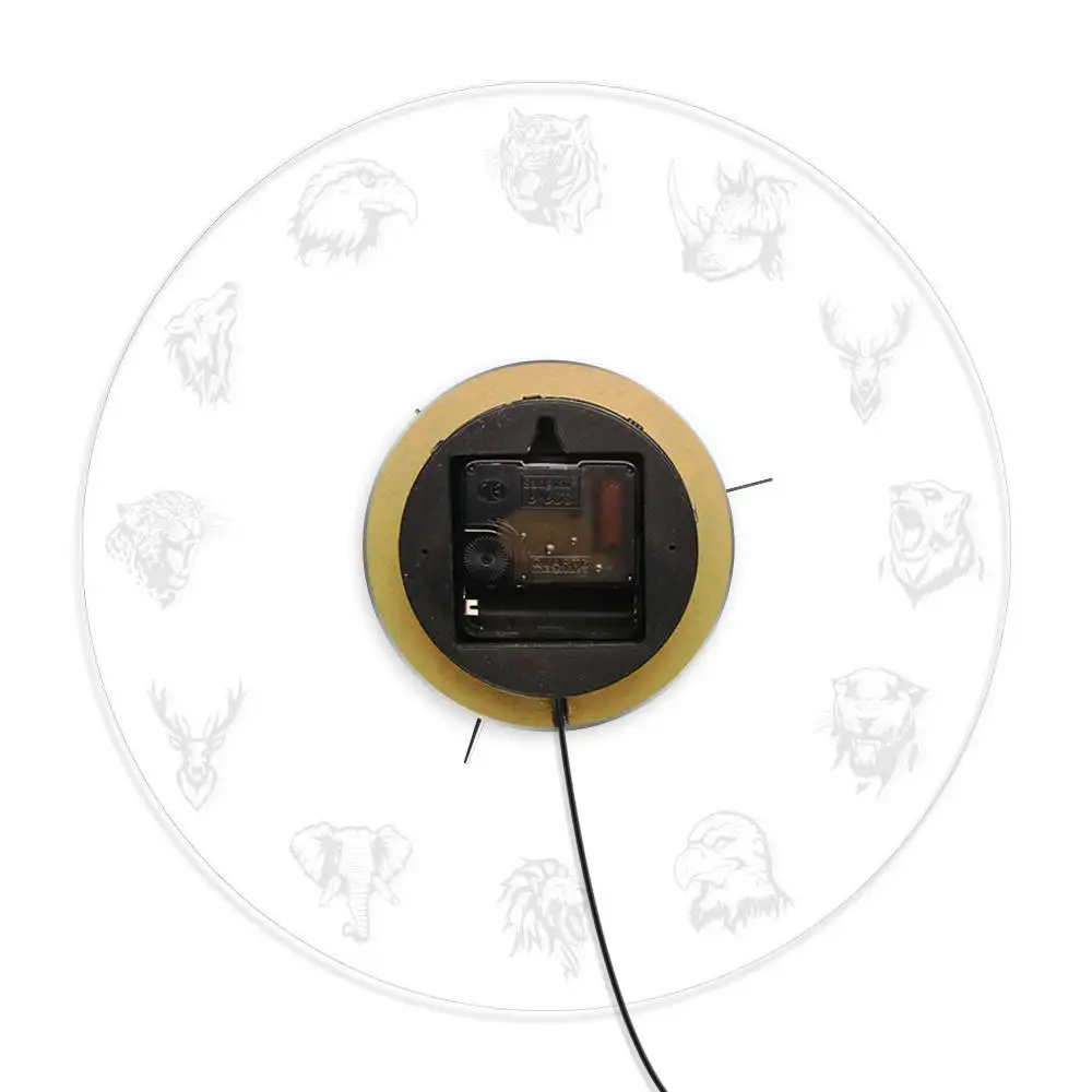 Forest Wildlife Animals Wall Clock with LED Backlight Nature Woodland Portrait Light Home Decor Hanging Timepieces | Дом и сад