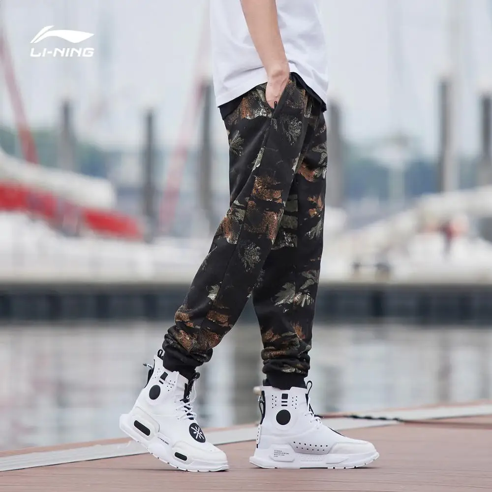 Li-Ning мужские баскетбольные штаны BAD FIVE теплые флисовые 66% хлопок 34% полиэстер Обычная посадка подкладка спортивные штаны AKLN969 MKY434