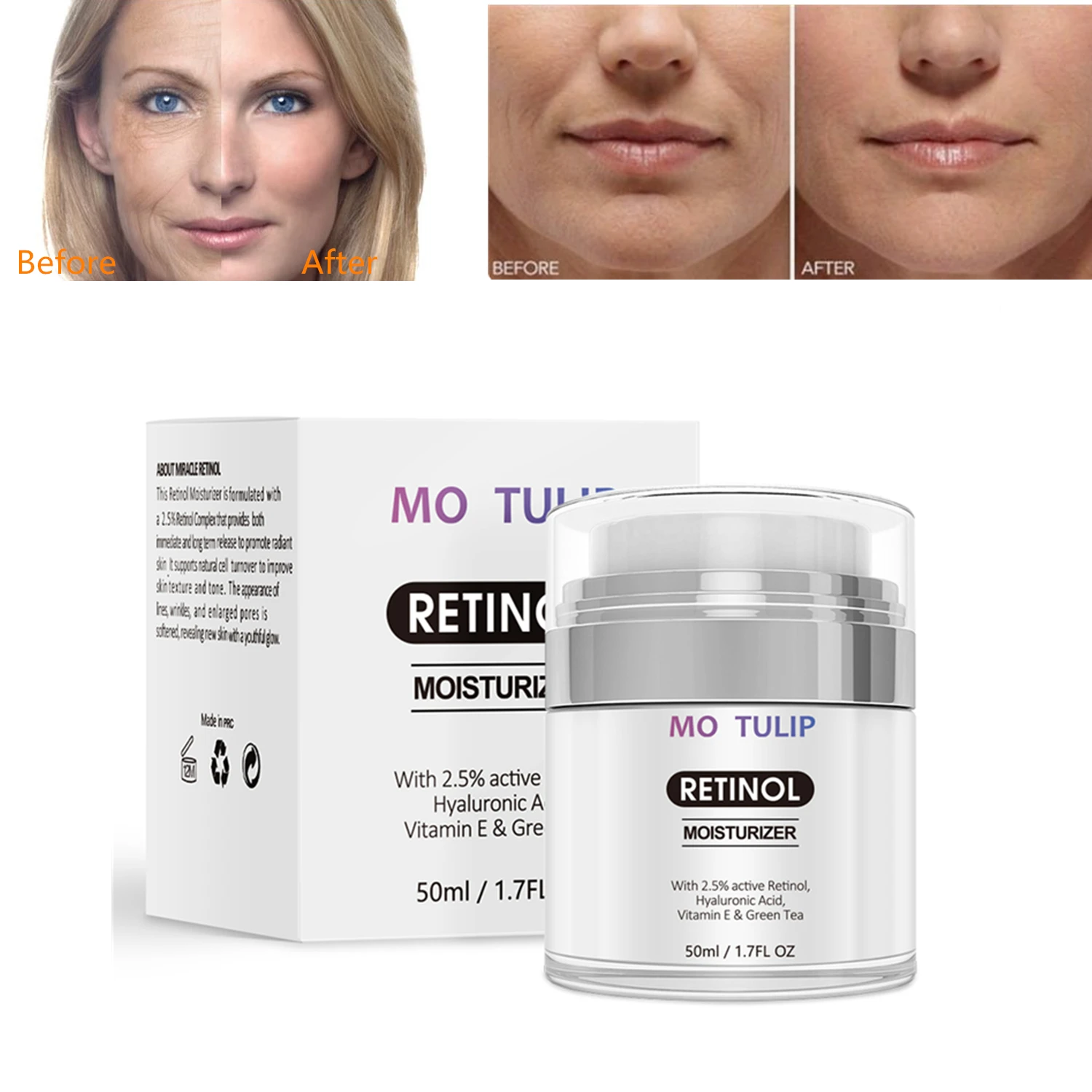 

Retinol 2.5% увлажняющий крем анти старения и уменьшает морщины пятна тонкие линии 50 мл день и ночь крем с ретинолом Прямая доставка