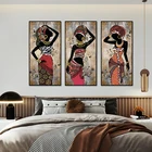 Современная черная Женская Картина на холсте Абстрактная АФРИКАНСКАЯ ДЕВУШКА граффити плакат картина печать на стене скандинавский Декор Аксессуары для дома