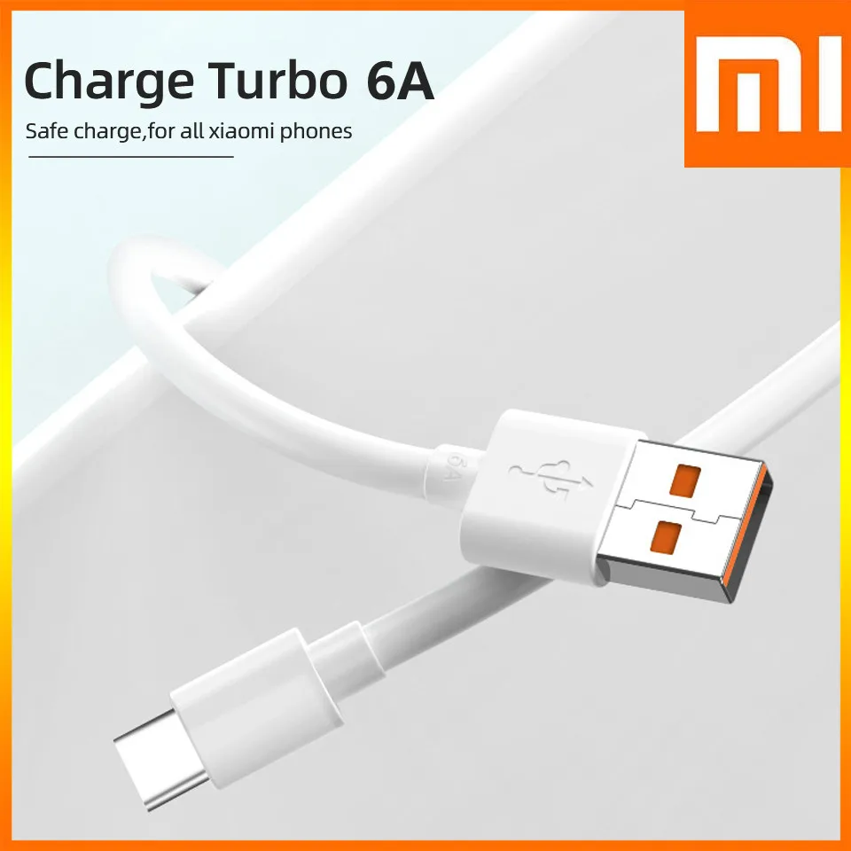 

Xiaomi 6A Turbo Charger Cable Original Flash Charging Type C Line For Mi 11 10 10T Pro 5G 9 Poco M3 X3 NFC Redmi Note 10 K40 Pro