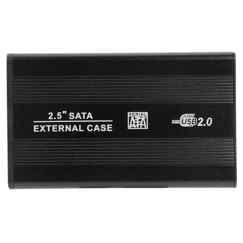 2,5 дюймов USB 2,0 SATA HDD Box Жесткий диск чехол Алюминий сплав Портативный SSD жесткий диск HDD Чехол USB2.0 внешний жесткий диск Корпус чехол