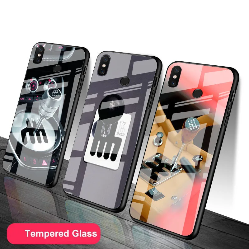 Механическая коробка передач Чехол из закаленного стекла для телефона Xiaomi Redmi Note