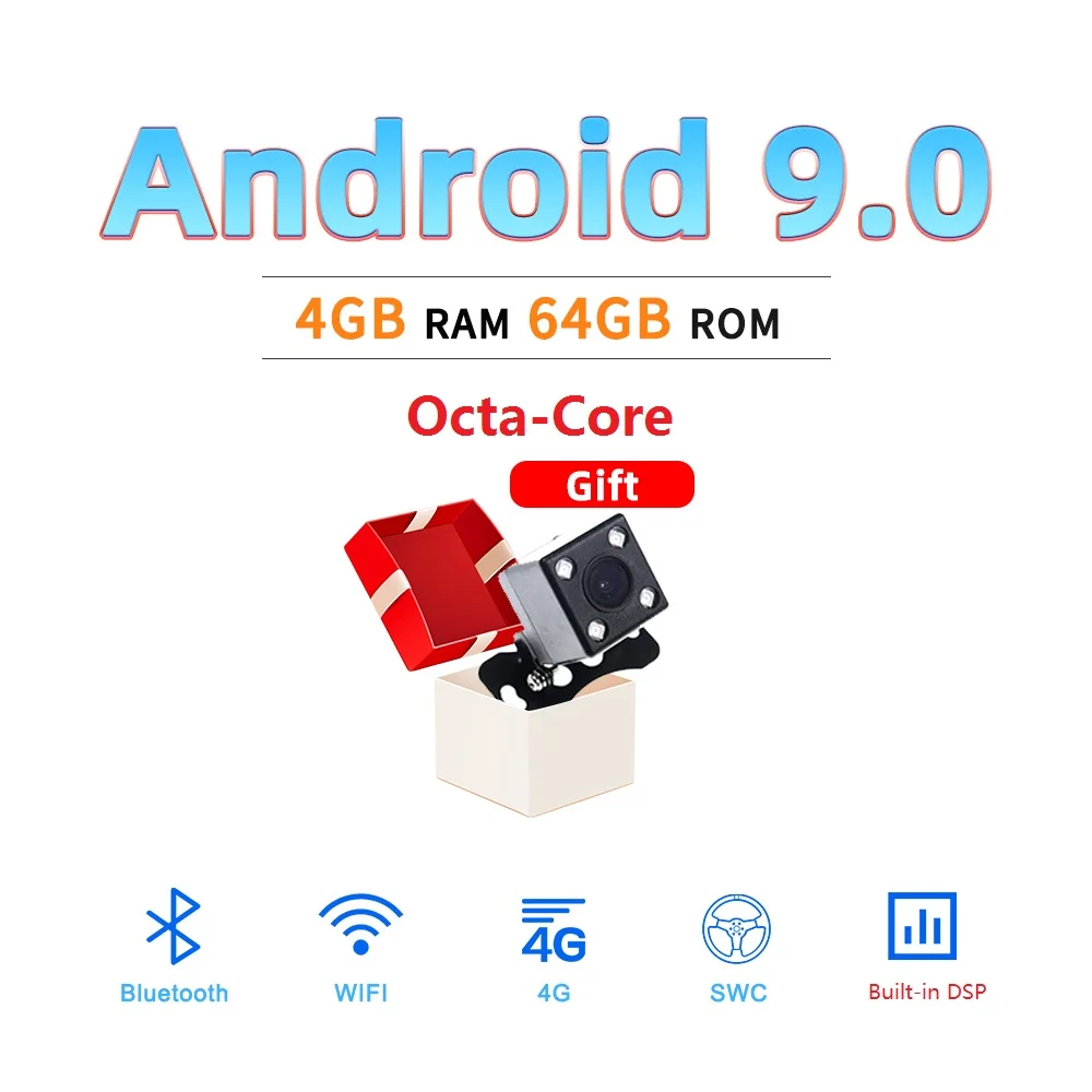 4G 64G Built in DSP DSP Android 9 автомобильный gps навигация нет автомобильный dvd-плеер для Renault Kwid автомобильное Стерео Радио мультимедийный плеер головное устройство - Цвет: 4G 64G Built in DSP