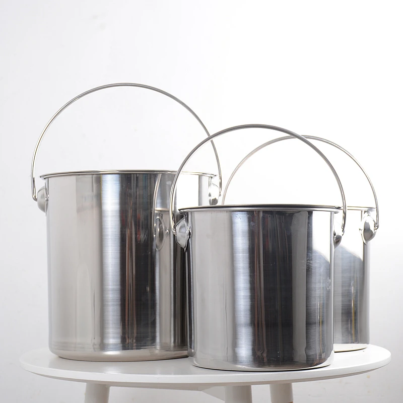 Ведро для супа из нержавеющей стали с крышкой емкость масла хранения воды