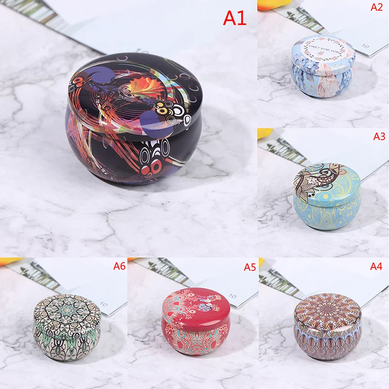 DIY жестяной держатель для свечей банок Европейский Винтажный цветочный принт