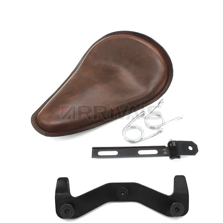 Для мотоцикла Harley Custom Chopper Bobber 883 1200 XL коричневый драйвер Solo Seat &amp Spring + Saddle Bracket |