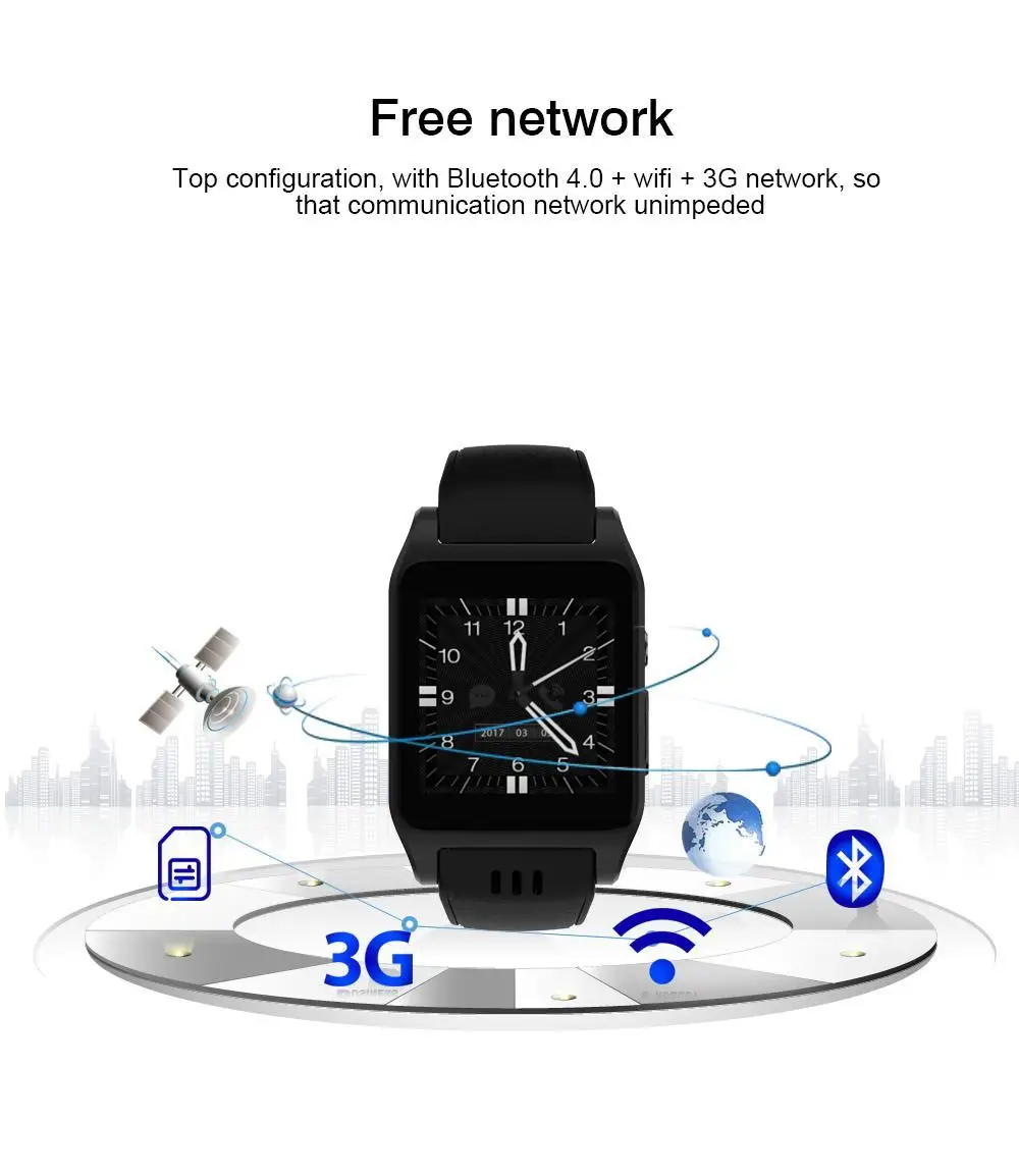 3g сеть Wifi gps Bluetooth Спорт Смарт часы X86 поддержка sim-карты камера мониторинг сна сенсорный экран для IOS Android