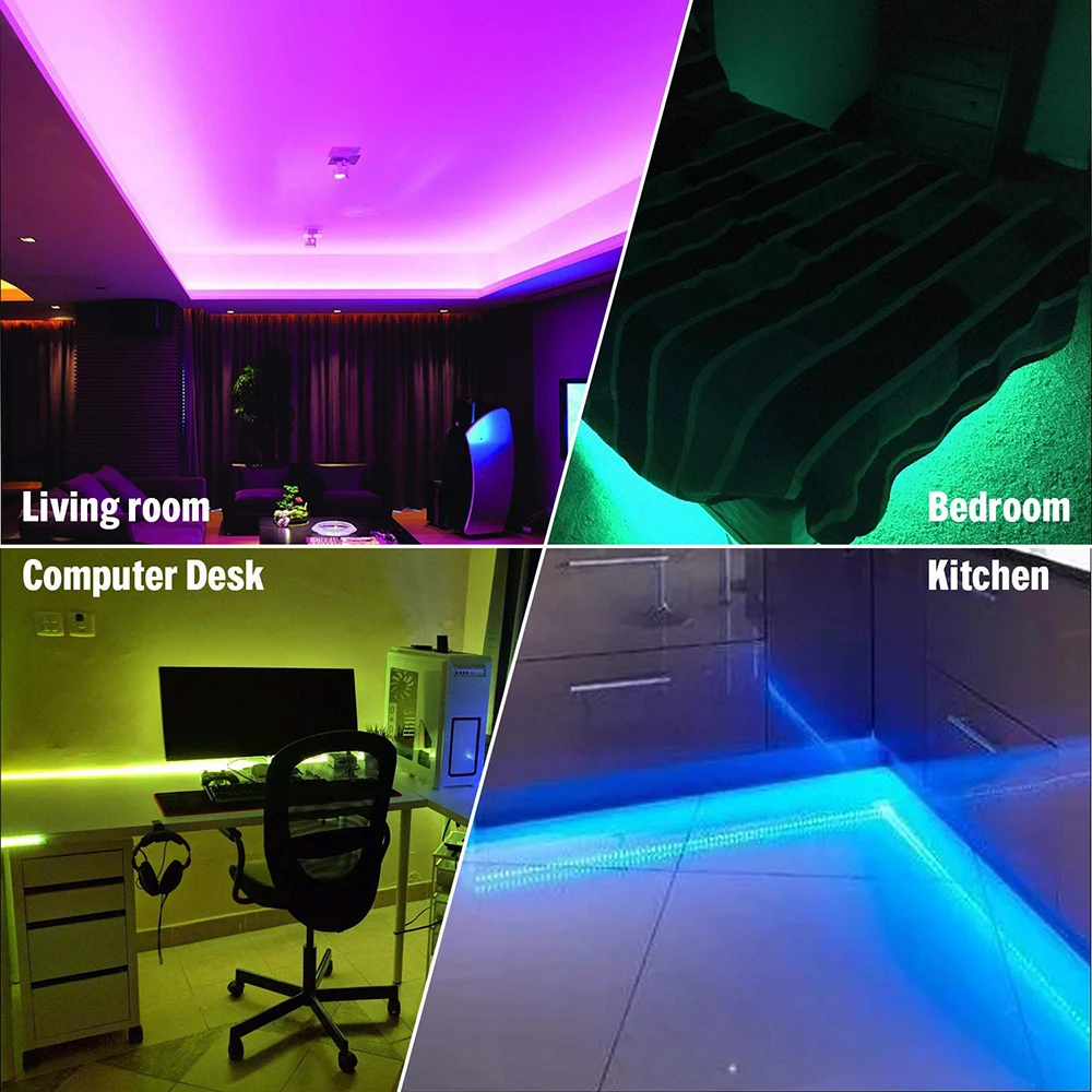 VIPMOON LED Strips Light 12V RGB led Lights 2835 Decoration BackLight Lamp Luminous String for Room Decor Ambilight | Лампы и