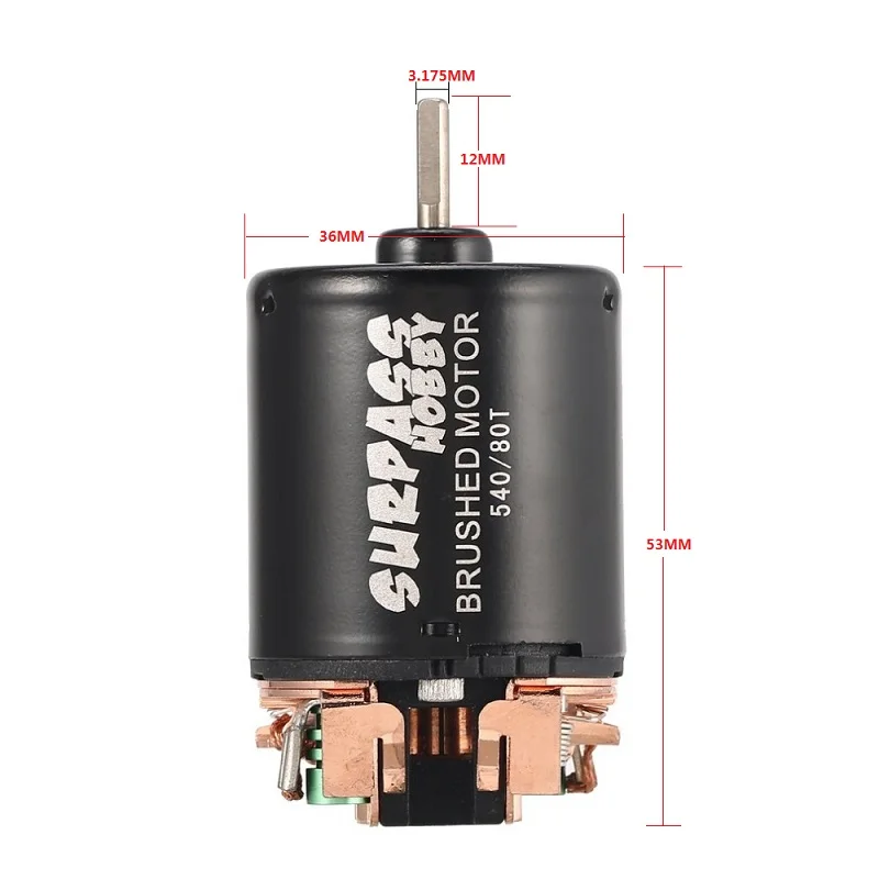 Rc 540 21T 27T 35T 45T 55T 80T щеточный мотор с WP-1060-RTR 60A Водонепроницаемый ESC для RC автомобиль