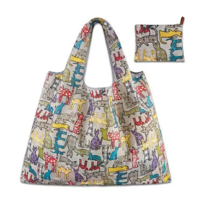 Экологичная Большая складная сумка-тоут для продуктов сверхпрочные моющиеся