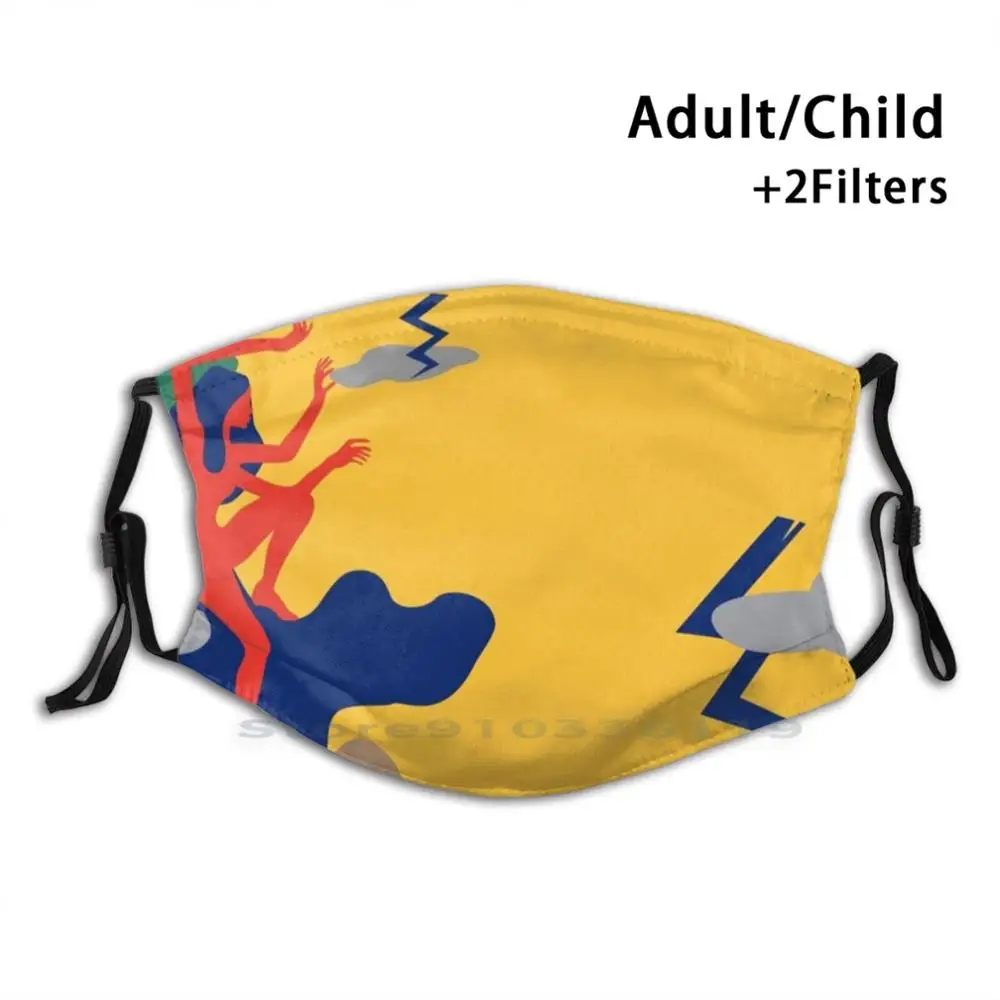 

Kopie Von Kopie Von Kopie Von Kopie Von Kopie Von Kopie Von Abstractionism #1 Adult Kids Washable Funny Face Mask With Filter
