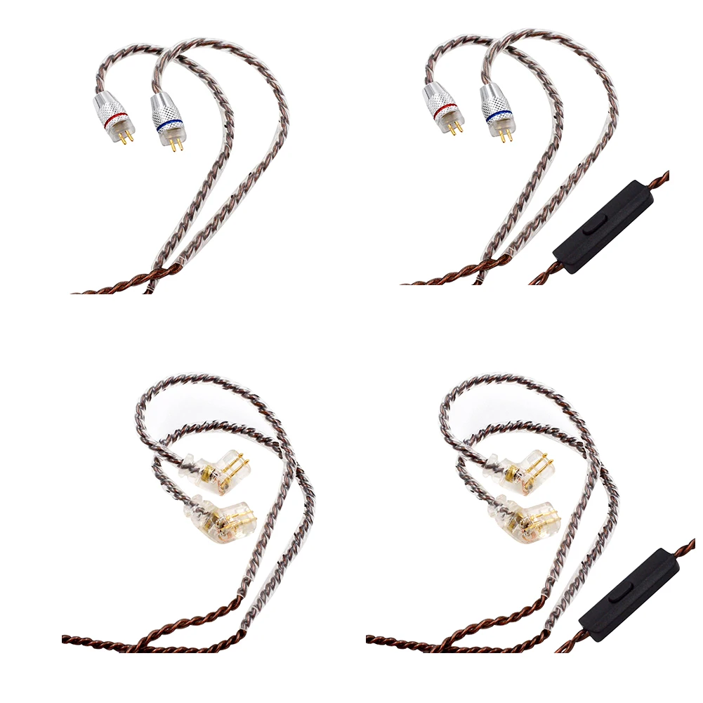 Витой из бескислородной меди аудио кабель для CCA плотным верхним ворсом KZ Hi-Fi