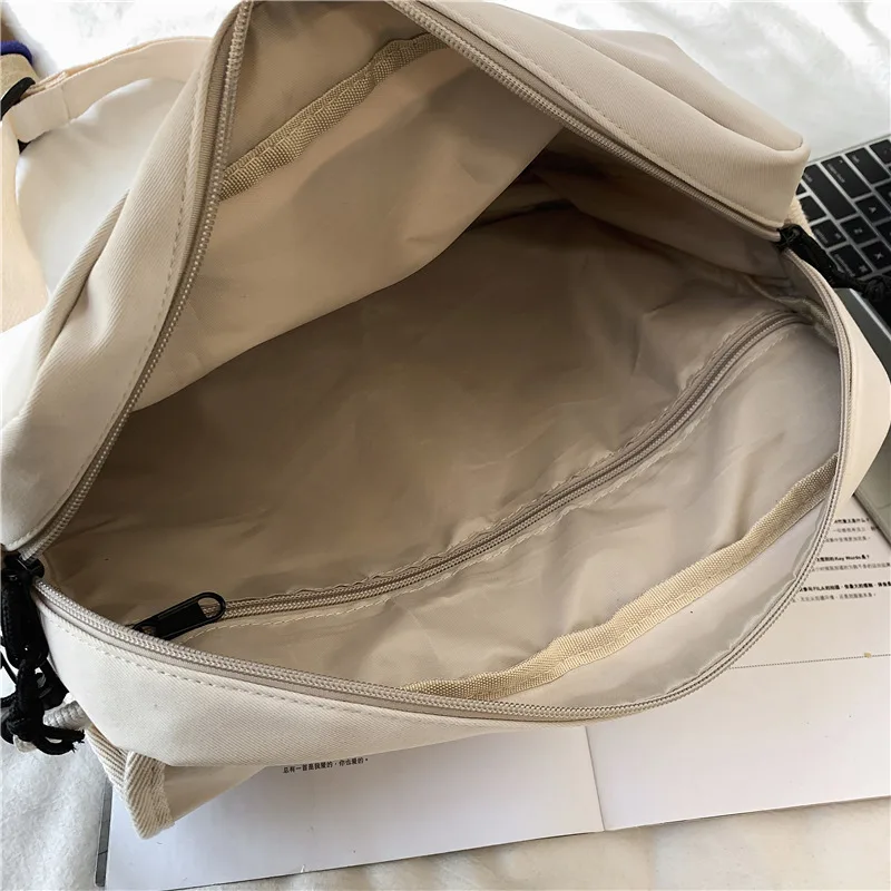 

Large Capacity Students Casual Waterproof One Shoulder Cross-body Bag Teenagers Fashion Nylon Schoolbag Korean Boys girls Bag