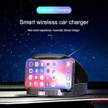 New Smart Car Wireless Charger Mobile Phone Holder Automatically Opens Closes Infrared Touch Dual Sensor Wireless Car Charger