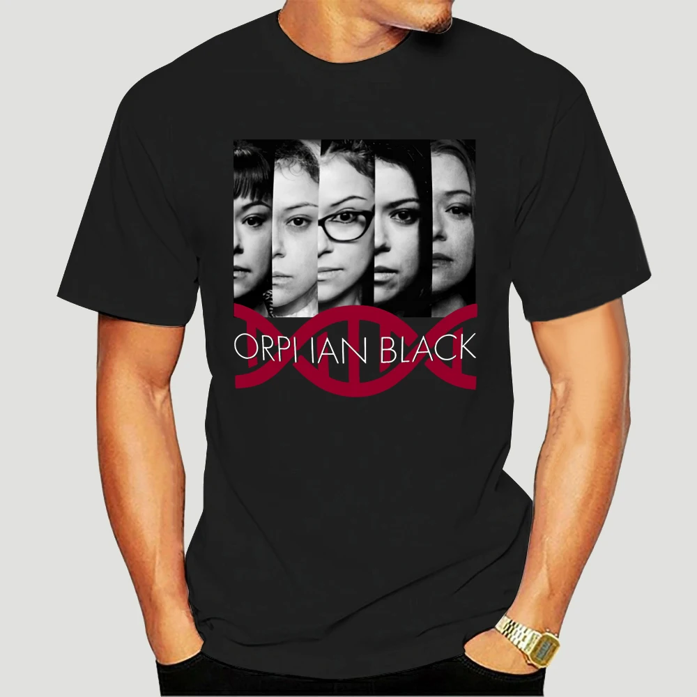 

Official Orphan Black Tatiana Maslany Faces T-Shirt Manning Cosima New Merch Cotton Sportswear Men Tops Tee Shirt 2574X