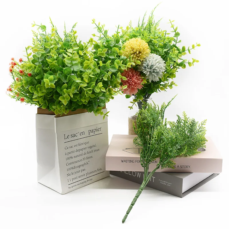 Искусственные растения дешевые листья эвкалипта вазы для домашнего декора