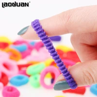 200 pcs colorful child kids hair holders cute rubber hair band elastics accessories girl women charms tie gum