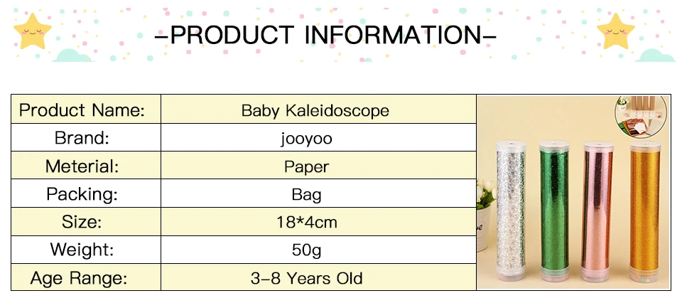 Children's Educational Colorful Toys Handmade Diy Science Paper Magic Kaleidoscope Toddler Toys Educational Toys for Children