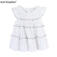 mudkingdom summer baby girl smocked dress polka dot for girls clothes ruffle party knee length kids dresses children clothing