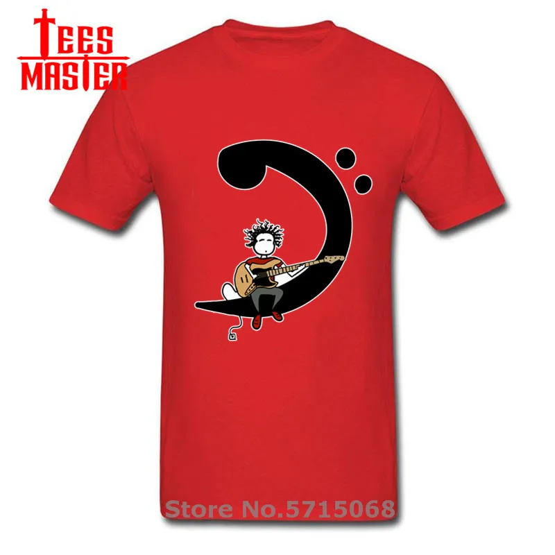Футболка мужская в стиле хип-хоп забавная тенниска с изображением бас-гитары
