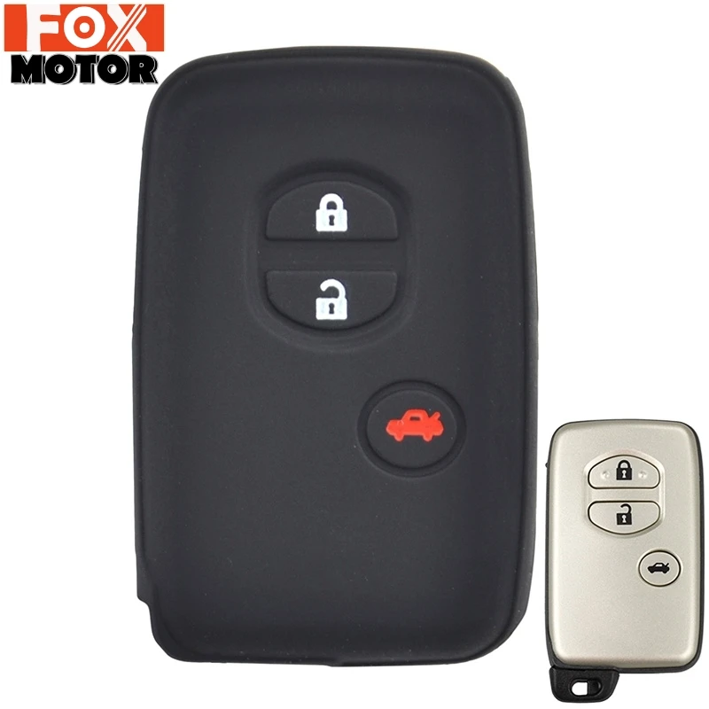 3 кнопки силиконовый Автомобильный Дистанционный брелок Оболочка Чехол для Toyota