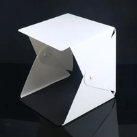 mini portable folding lightbox 24cm photography photo studio softbox led light for dslr camera photo background
