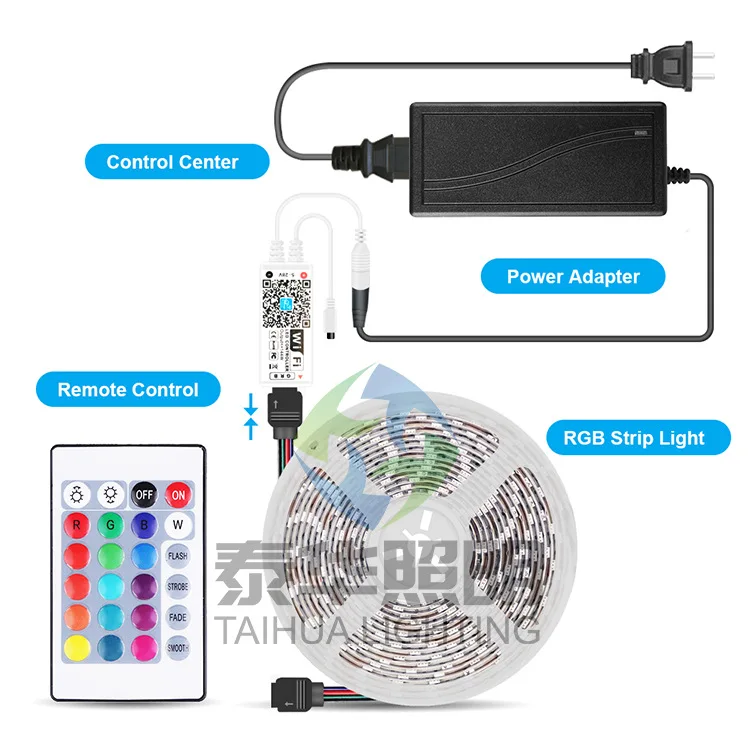 5 м 10 светодиодный светильник RGB 5050 гибкая лента Fita rgb диод DC 12 В WiFi приложение
