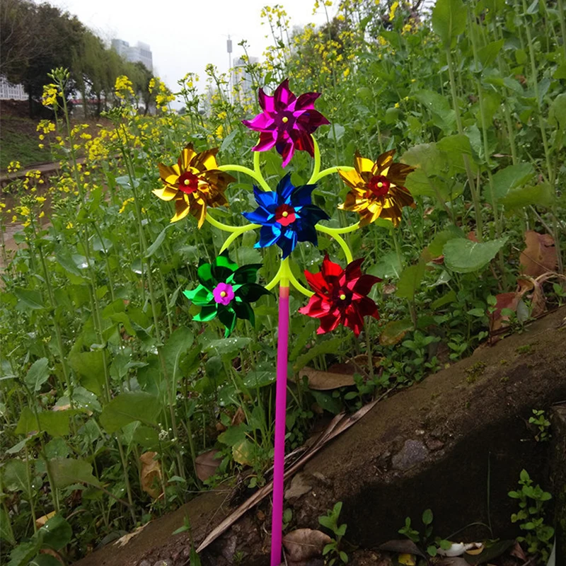 

Разноцветные Милые пайетки для поделок, ветряная мельница, Спиннер, для дома, сада, двора, украшения для детских игрушек подходит для украше...