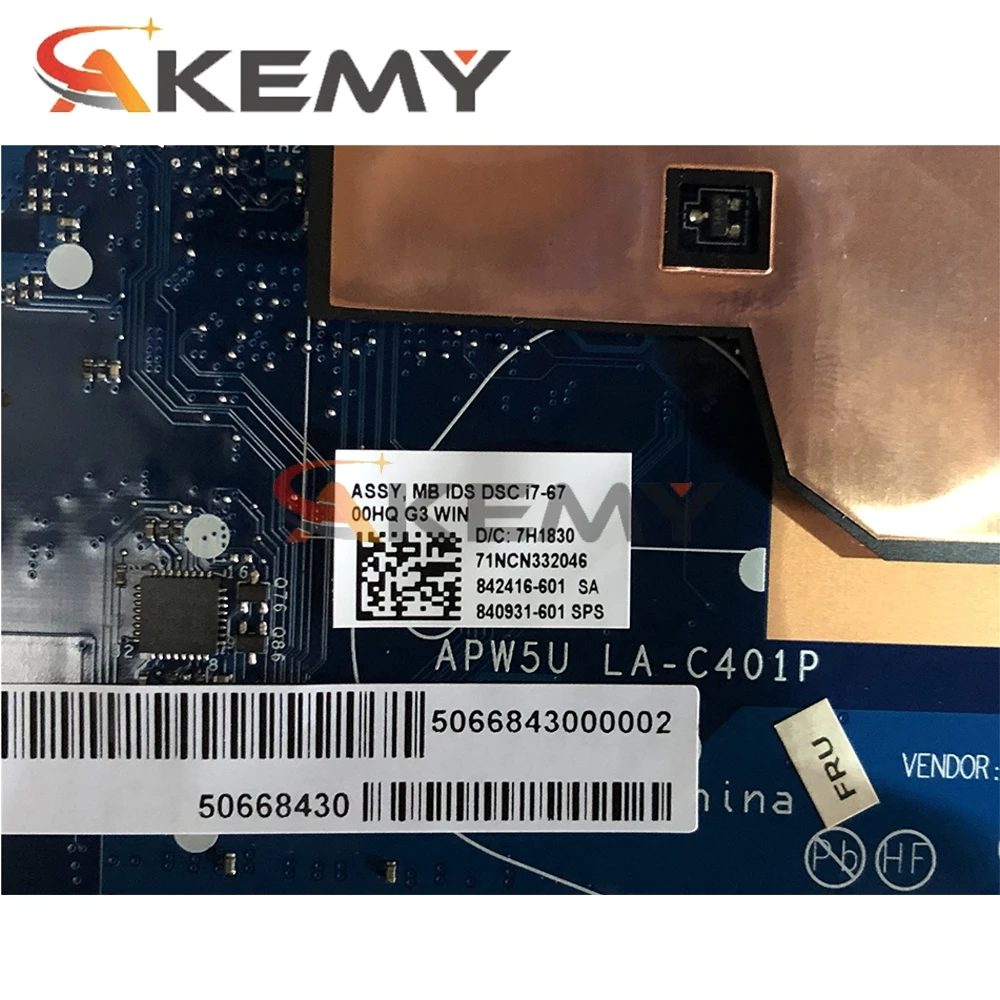 Для HP LA-C401P ZBook 15 G3 материнская плата для ноутбука 840931-501 840931-001 аккумулятор большой