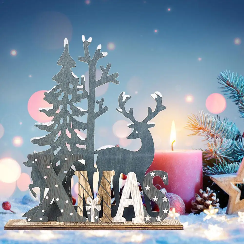 Олень Рождественское дерево деревянные украшения Рождественская вечеринка DIY